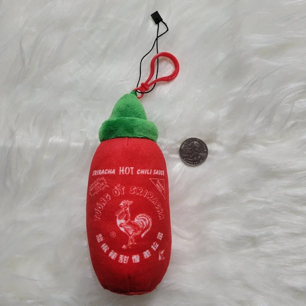 Sriracha Bottle Plush Keychain